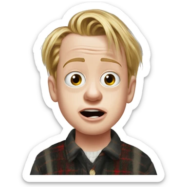 Macaulay Culkin from the movie Home Alone realistic sticker