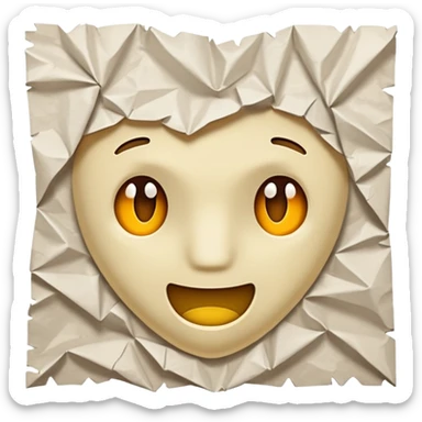 crumpled paper sticker