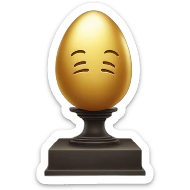 golden egg on pedestal sticker