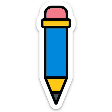 color outline icon of a mechanical pencil sticker
