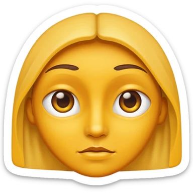 From the previous emoji I want the center above section of the head be yellow sticker