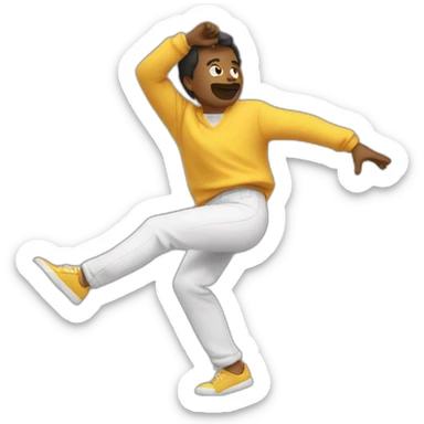 Personne qui fait un dab sticker