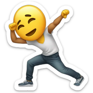 personne qui fait un dab sticker