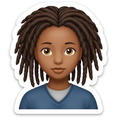 Black girl with locs sticker