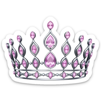 Royal tiara with kunzite stones  sticker