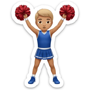All star Cheerleader boy in  cheerleader uniform  sticker