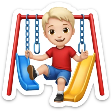 child playing at the playground sticker