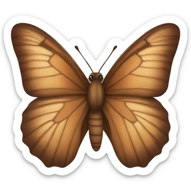 Brown butterfly sticker