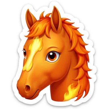 Happy fire horse emoji sad fire horse emoji worried fire horse emoji sticker
