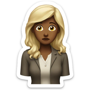 concerned woman sticker