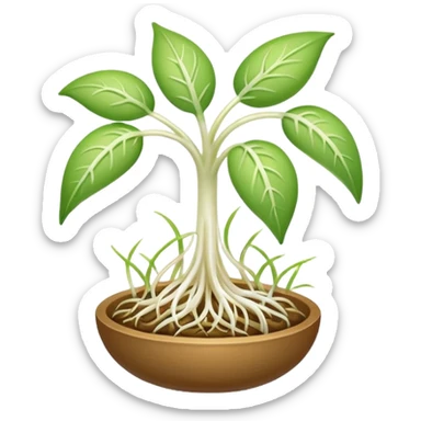 Bean sprouts laid out sticker