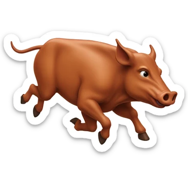 Razorback Jumping over Longhorn sticker