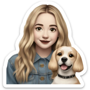 Sabrina carpenter with dog sticker