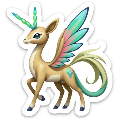 Faerie-Mare-Mezprit-Meloetta-Palkia-Pokémon, full body sticker