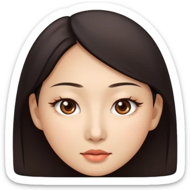Asian lady with very slanted eyes sticker