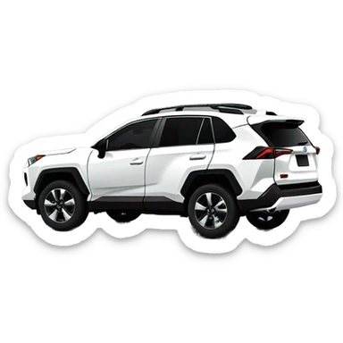 Toyota RAV4 2022 white sticker