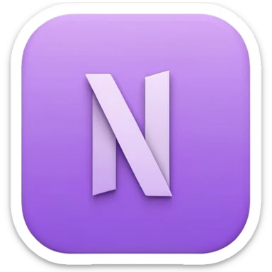 Netflix aesthetic "N" logo in pastel purple sticker