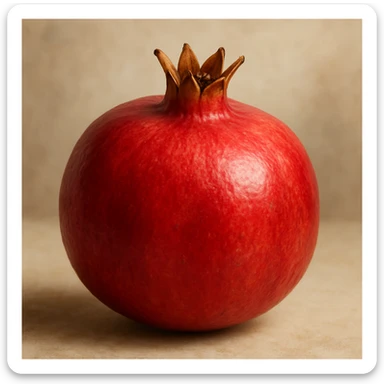 realistic pomegranate fruit, detailed, lifelike sticker