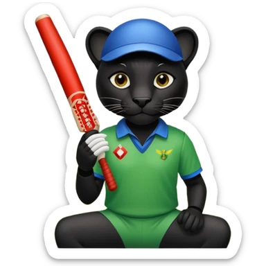  Panther in cricket match  sticker