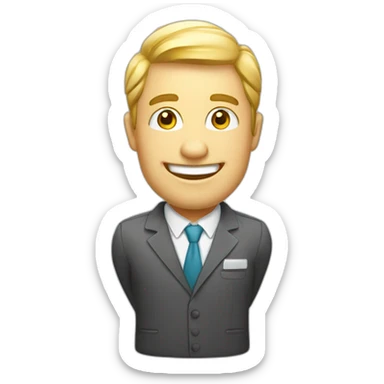 white happy car dealer sticker