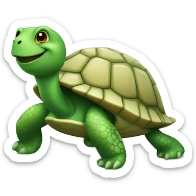 A cute little turtle with task list asking people to join the party. sticker
