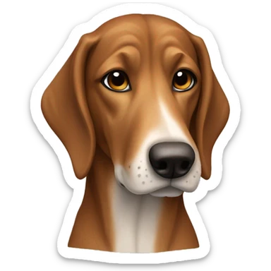 Brown Finnish lapphound  sticker