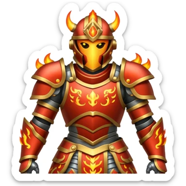 fire armored warrior sticker