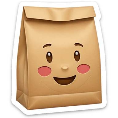 sac kraft marron ouvert  sticker