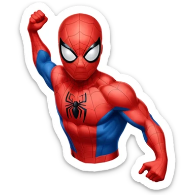 Spider-Man superhero in classic red and blue costume sticker