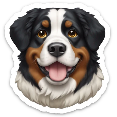 Bernese mountain dog in cow costume sticker