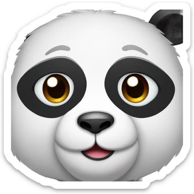 Cutest panda face sticker