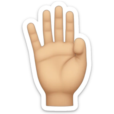 Palm of one hand open except for the middle finger, which is extended outwards sticker