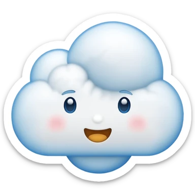 Cloud and bubble chat emoji combined ☁️💬 sticker