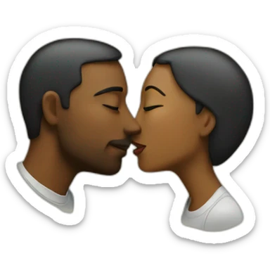 man kiss women sticker