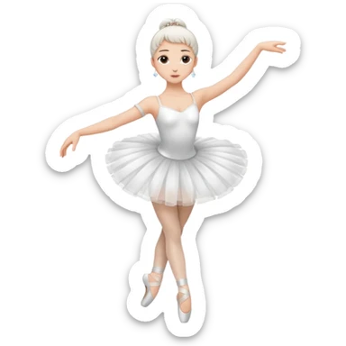 full body balet with tutu sticker