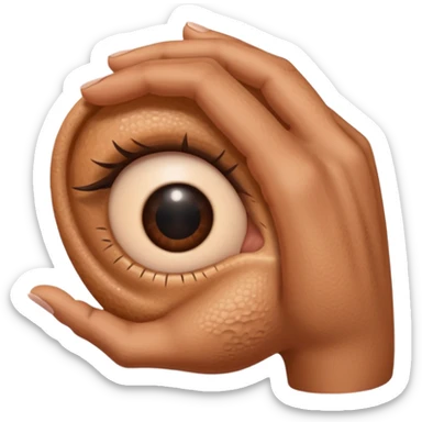 solo orecchio con mano dietro sticker