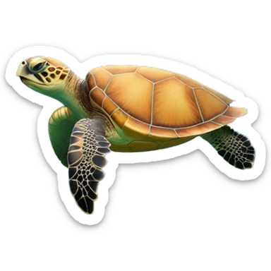 Sea turtle swimming  sticker