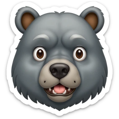 Make an absolute abomination ugly fucking human dog man hybrid bear sticker