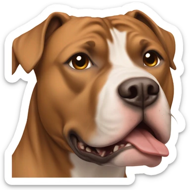 Brown American staffordshire terrier  sticker