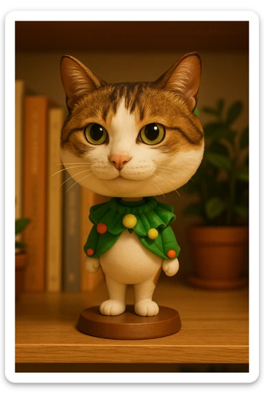 Create a bobblehead with the reference. sticker