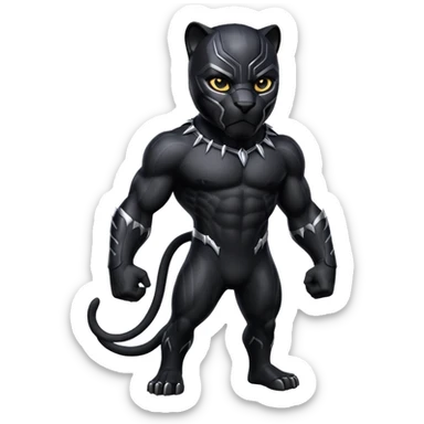 With its original colour Black panther  sticker