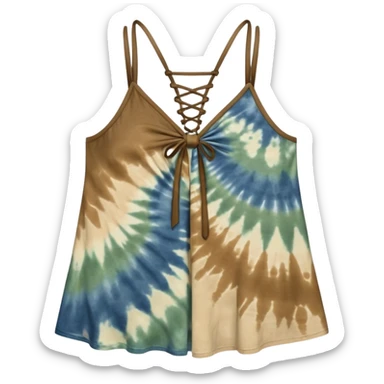 Moonlit weaves clothing strappy tie dye earth tones sticker