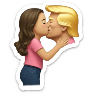 trump kissing his daughter, positivity, inclusiveness sticker