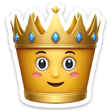 Una corona y que abajo diga royal sticker