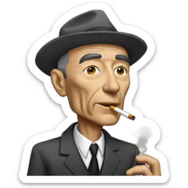 Robert Oppenheimer smoking cigarette sticker