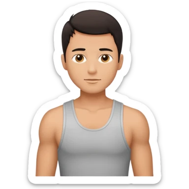 sexy gay guy emoji with short dark hair sticker