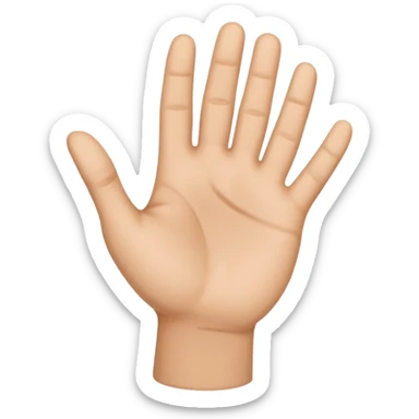 Makes the hand lower and facing upwards  sticker