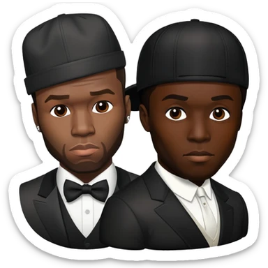 50 cent  and p diddy sticker