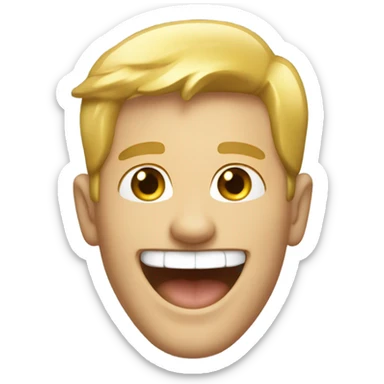 White guy with gold teeth sticker