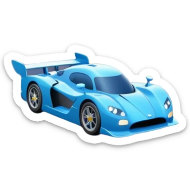 A busy coastal highway with cute fast-moving racing cars with active aero canards surrounded by green fields and distant mountains under a starry night blue sky sticker